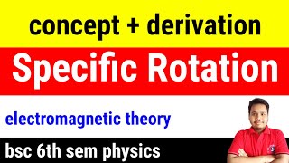 specific rotation  specific rotation polarization of light [upl. by Llenyl64]