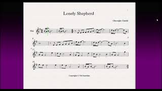 Lonely Shepherd  Pan flute music sheet e minor Gheorghe Zamfir [upl. by Nnazus]