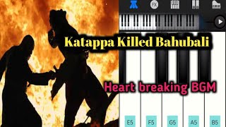 Kattappa Killed Bahubali  Sad BGM  Easy Piano tutorial  Bahubali2 [upl. by Assirrac]