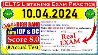 IELTS LISTENING PRACTICE TEST 2024 WITH ANSWERS  10042024 [upl. by Norahs371]