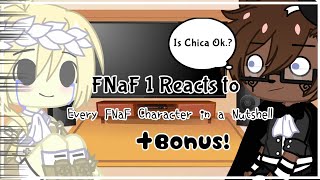 FNaF 1 reacts to Every FNaF Character in a Nutshell  Bonus  READ Desc [upl. by Idyak937]