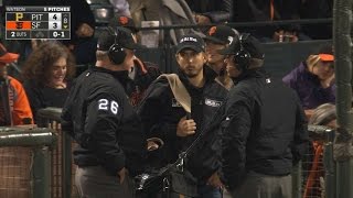 PITSF Posey called out on fan interference in 8th [upl. by Winni804]