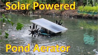 Solar PaddleType Water Aerator In Operation 4K [upl. by Goldarina]