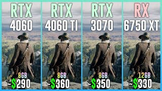 RTX 4060 vs RTX 4060 TI vs RTX 3070 vs RX 6750 XT  Test in 20 Games [upl. by Malanie]