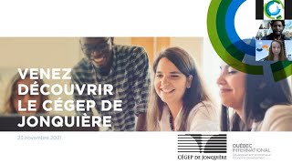 Webinaire  Cégep de Jonquière [upl. by Elem845]