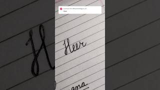 Heer name in cursivewriting shortsvideohandwriting learncursive name handwritingstyles [upl. by Lleze]