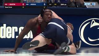 184 LBS 1 Bo Nickal Penn State vs 2 Myles Martin Ohio State  Big Ten Wrestling [upl. by Lenuahs256]