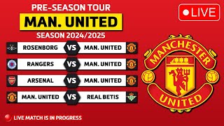 MANCHESTER UNITED PRESEASON TOUR 202425 SCHEDULE  MANCHESTER UNITED PREMIER LEAGUE FIXTURES 2024 [upl. by Rianna]