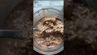 Healthy breakfast no milk overnight oats chocolate fudge shorts viral [upl. by Rapp]