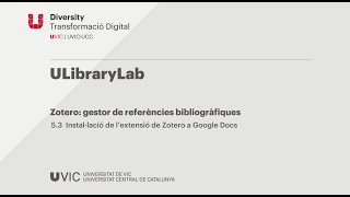 Zotero Instal·lació de lextensió de Zotero a Google Docs [upl. by Yojenitsirk]