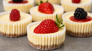 Easy Mini Cheesecakes Recipe [upl. by Nahbois]