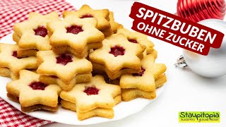 Spitzbuben ohne Zucker 🎄 I Rezept für Low Carb Plätzchen [upl. by Rimat]