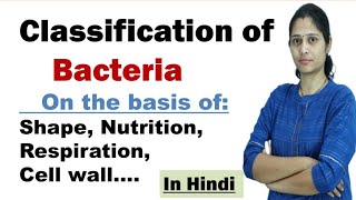 Classification of bacteria  Types of bacteria  In Hindi  bacteria [upl. by Aunson926]