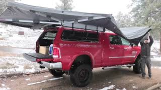 Blizzard in Rocky Mountain National Park  Diesel Heater Truck Camping  MIKE HUNTS [upl. by Samid665]