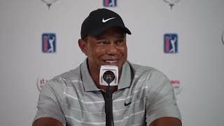 Tiger Woods Tuesday press conference 2023 Hero World Challenge [upl. by Rahcir299]