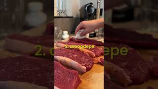 Steak bakken voor vrienden koken biefstuk steak sierdsteak [upl. by Moguel464]