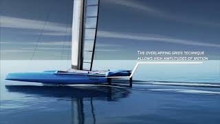 Catamaran lift simulation with FINEMarine [upl. by Ifill]