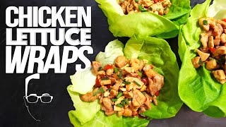 PF CHANGS CHICKEN LETTUCE WRAPSBUT HOMEMADE amp WAY BETTER  SAM THE COOKING GUY [upl. by Gard676]