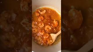 Tagliatelles aux gambas 🍝food reels cuisine youtubeshorts pasta recipe cooking youtube love [upl. by Airalav287]