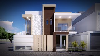 PLANTA 62  Projeto Residencial de Sobrado de esquina em meio lote 11x15 com 250m2 [upl. by Aztilay]