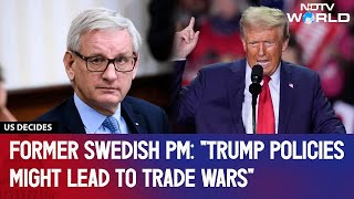 Former Swedish PM Carl Bildt quotTrump Policies Might Lead To Trade Warsquot [upl. by Mulderig]