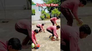 Activity I Frog Jump Race Activity I Ups Karira shorts ytshorts frogjump fungame kidsactivities [upl. by Aicenek911]