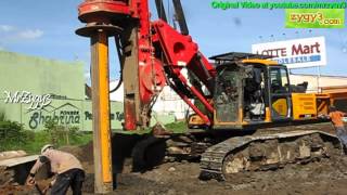 Hydraulic Piling Rotary Drill Rig Sany SR150C Drilling [upl. by Brewster59]