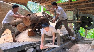 sawing reinforced wood for the construction contractor [upl. by Yud]