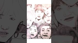 Bangtan sonyodan BTS💜bts btsarmy kpop 100k btsshorts drawing viral shorts [upl. by Ora]