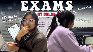 My Exams in IIT Delhi📚💀 3 Exams in 24 Hours⏱️ Exam Vlog [upl. by Allx]