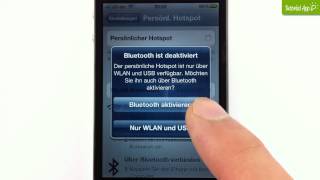 iPhone Tutorial Persönlicher Hotspot [upl. by Sitelc]