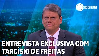 Governador de São Paulo Tarcísio de Freitas concede entrevista exclusiva para a Record News [upl. by Shelah554]