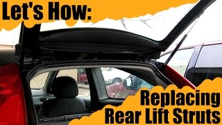 Replacing Rear Hatch Lift Struts 2000 Ford Focus  Lets How [upl. by Erodasi]