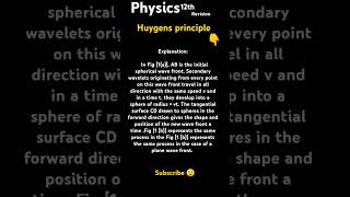 Physics 12th class revision Huygens principle ⚡shortsmaheep [upl. by Stillman463]