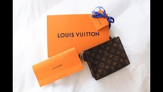 LOUIS VUITTON TOILETRY POUCH 19  UNBOXING [upl. by Asseralc95]