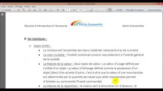 Introduction à léconomie S1 Partie 3 quot les pensées économiques 12 quot [upl. by Aileve]