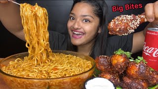 SPICY CURRY NOODLES WITH BARBECUE BBQ CHICKEN DRUMSTICKS🍗  BIG BITES MUKBANG FOOD EATING VIDEOS [upl. by Eloise]