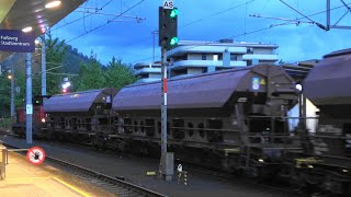 Feldkirch Bahnhof Güterzüge bei ☀️Sonnenaufgang mit RH1144 Taurus RH2068 [upl. by Case215]