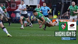 Highlights Leicester Tigers v Saracens  Gallagher Premiership 2324 Round 11 [upl. by Innes330]