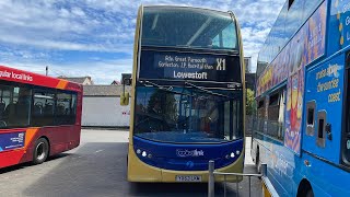 X1 Excel Bus  Great Yarmouth to Lowestoft Full Ride [upl. by Radek]