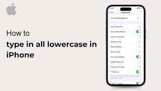 How to type in all lowercase in iPhone  iOS  2025 [upl. by Hgielime340]