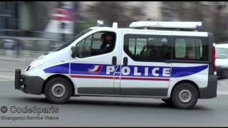 Police Van Responding in Paris  Fourgon de police nationale  périphérique [upl. by Ennayhc980]