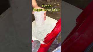 Fresh sugarcane juice you must try sugarcane sugarcane juice streetfood satisfying travel [upl. by Enelehcim]