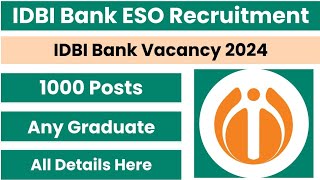 IDBI Bank recruitment  bank jobs  Executive posts [upl. by Sarilda]