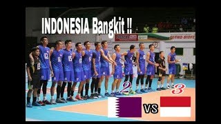 Indonesia bangkit Indonesia vs Qatar Asians voli 2017 [upl. by Carrelli767]