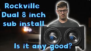 Rockville RV82A 800 Watt Dual 8 Inch Kit Install With Dual XDM17BT  2002 Honda Civic Build Pt 14 [upl. by Annaed]