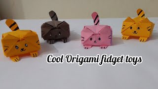 Easy to Make Origami Fidget ToysOrigami Cat Tutorial  How to MakeTikTok Fidget Toys [upl. by Gellman]