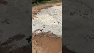 bentonite pond is completed and filling backyardfishpond [upl. by Maro864]