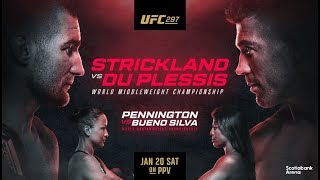 UFC 297 LIVESTREAM STRICKLAND VS DU PLESSIS FULL FIGHT NIGHT COMPANION amp PLAY BY PLAY [upl. by Janna]