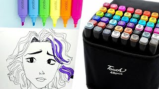 how to use markers and highlighters for art work🎨🖍️art aesthetic creativeartchallenge [upl. by Islehc]